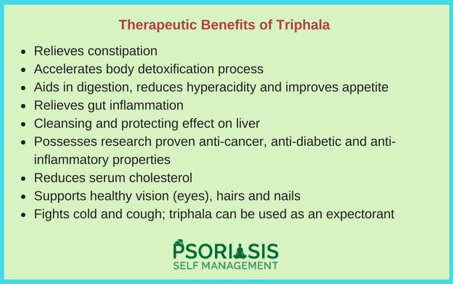 Triphala Amla Haritaki Bibhitaki Psoriasis Psoriatic arthritis